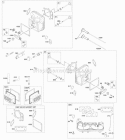 Cylinder Head Gasket Set - Valve Intake Manifold Valves Diagram and Parts List for 406777-0027-B1  Briggs and Stratton Engine